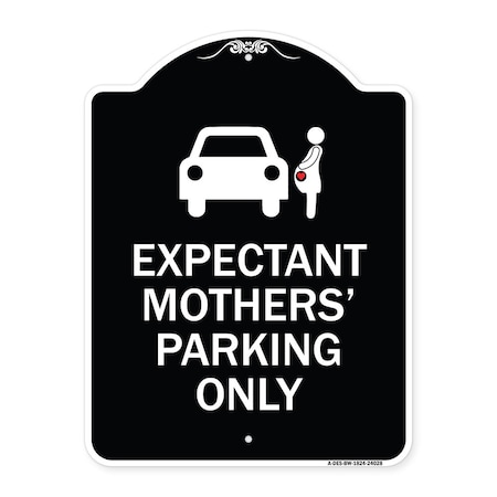 Expectant Mothers Parking Only With Graphic Heavy-Gauge Aluminum Architectural Sign